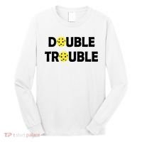 Pickleball Funny Double Trouble Team Long Sleeve Shirt thumb 0