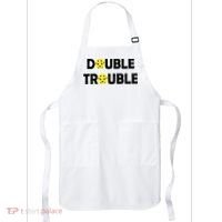 Pickleball Funny Double Trouble Team Apron thumb 0
