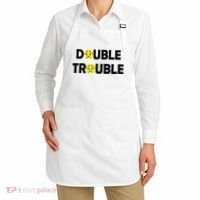 Pickleball Funny Double Trouble Team Apron thumb 2