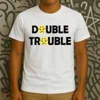 Pickleball Funny Double Trouble Team T-Shirt thumb 3