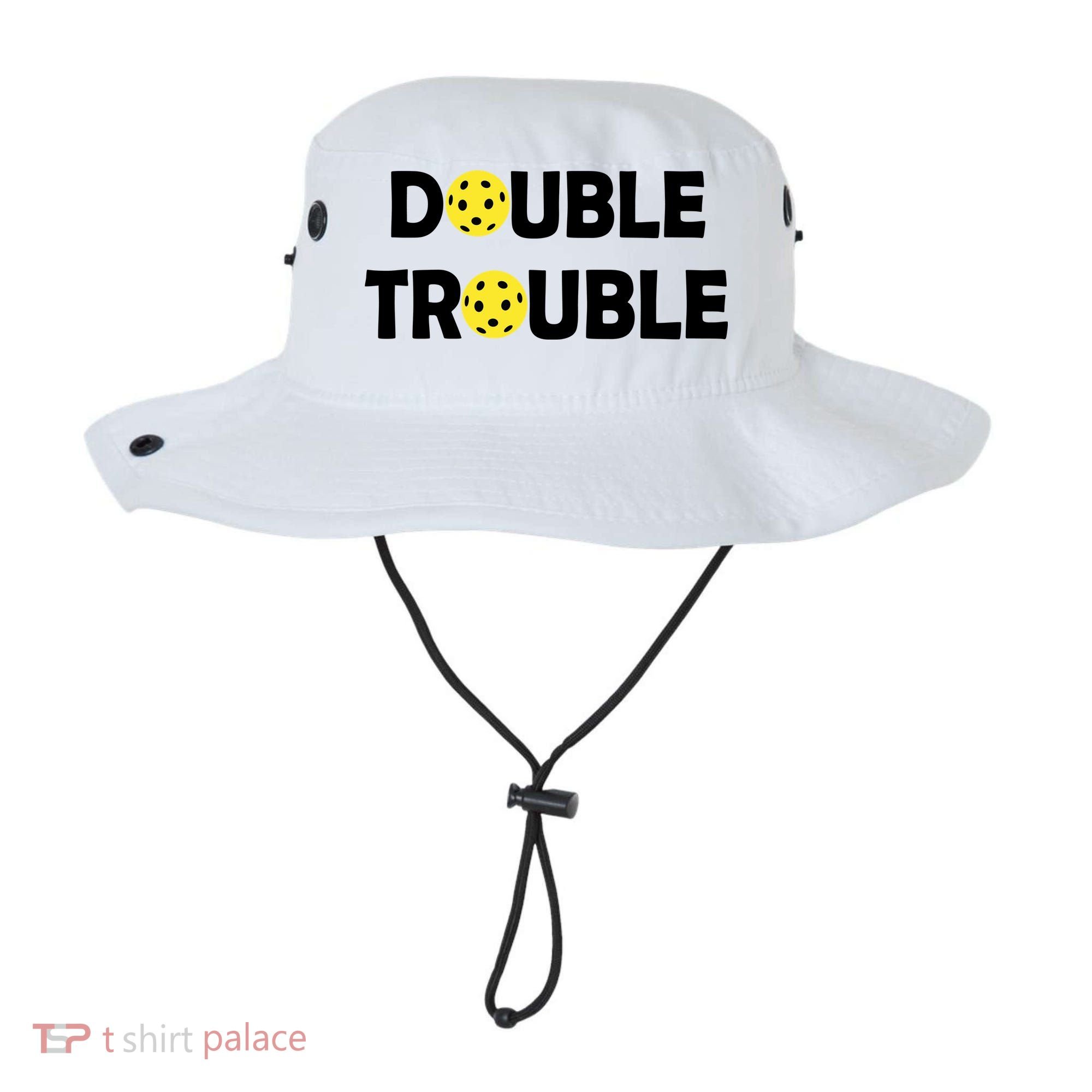 Pickleball Funny Double Trouble Team Bucket Hat