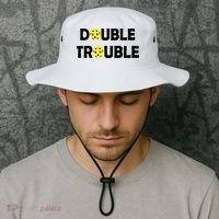 Pickleball Funny Double Trouble Team Bucket Hat thumb 2