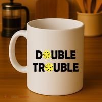 Pickleball Funny Double Trouble Team Coffee Mug thumb 4