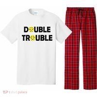 Pickleball Funny Double Trouble Team Pajama Set thumb 0