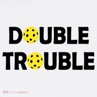 Pickleball Funny Double Trouble Team Women's Hoodie thumb 2