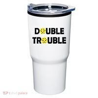 Pickleball Funny Double Trouble Team Tumbler thumb 0