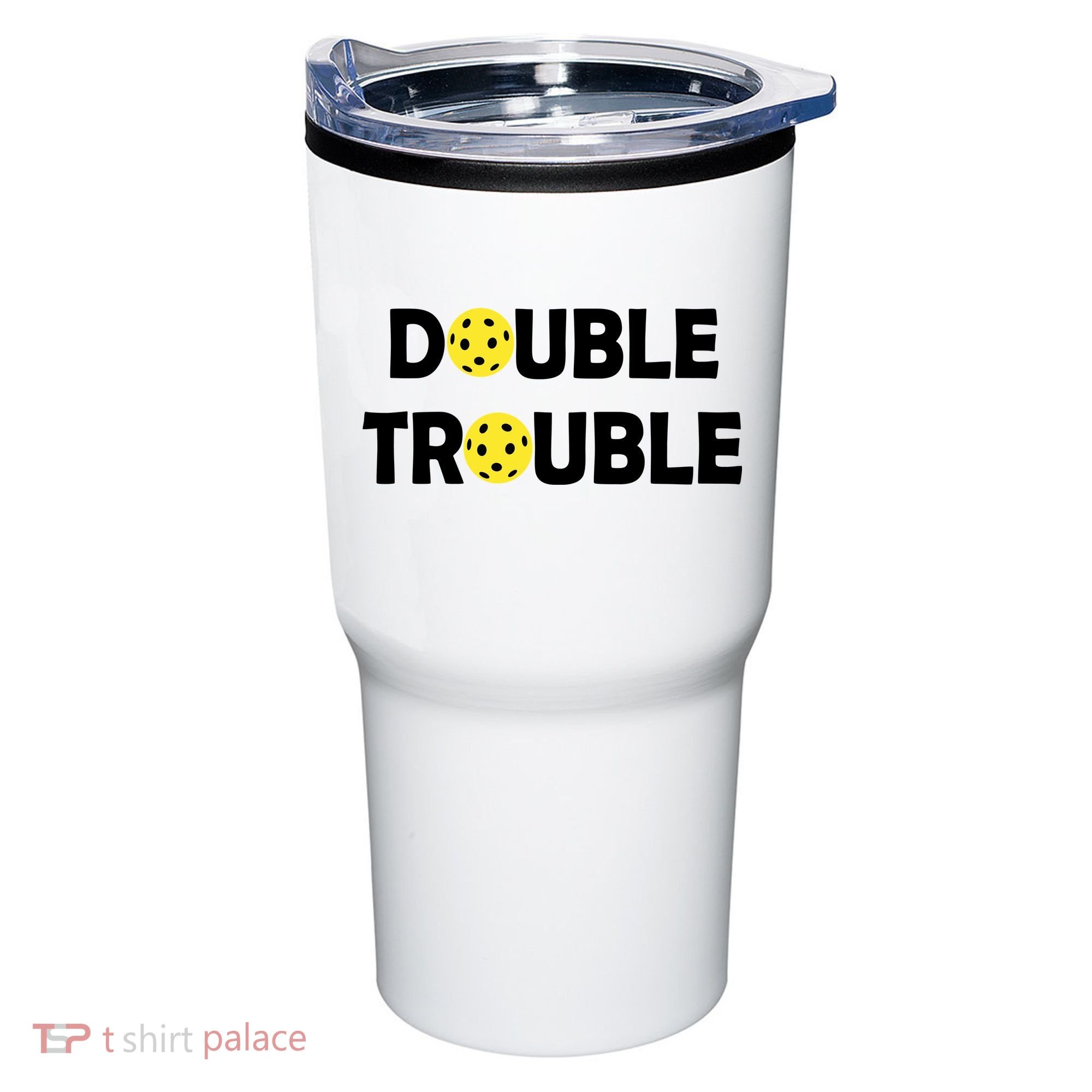 Pickleball Funny Double Trouble Team Tumbler