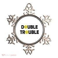 Pickleball Funny Double Trouble Team Ornament thumb 0