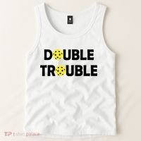 Pickleball Funny Double Trouble Team Tank Top thumb 2