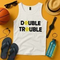 Pickleball Funny Double Trouble Team Tank Top thumb 4