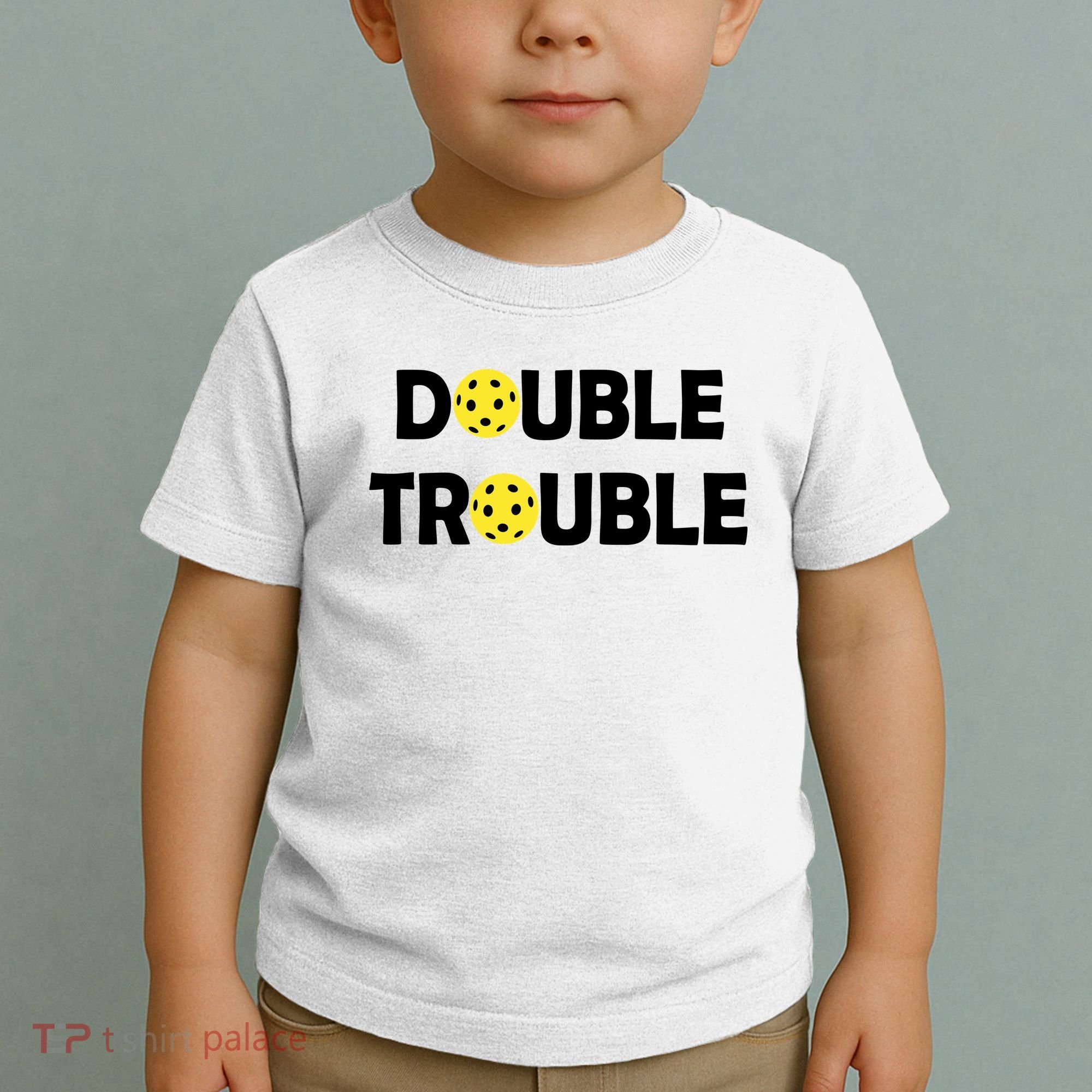 Pickleball Funny Double Trouble Team Toddler T-Shirt