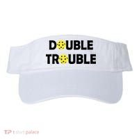 Pickleball Funny Double Trouble Team Visor thumb 0