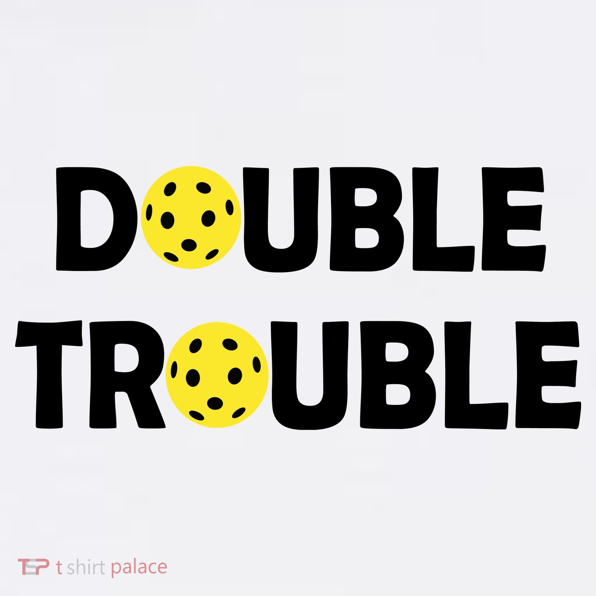 Pickleball Funny Double Trouble Team Kids Sweatshirt