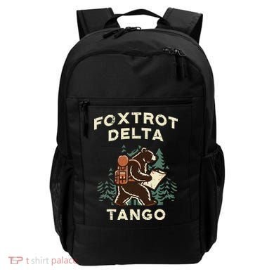 Protest Foxtrot Delta Tango Bear Resist Anti Women Backpack