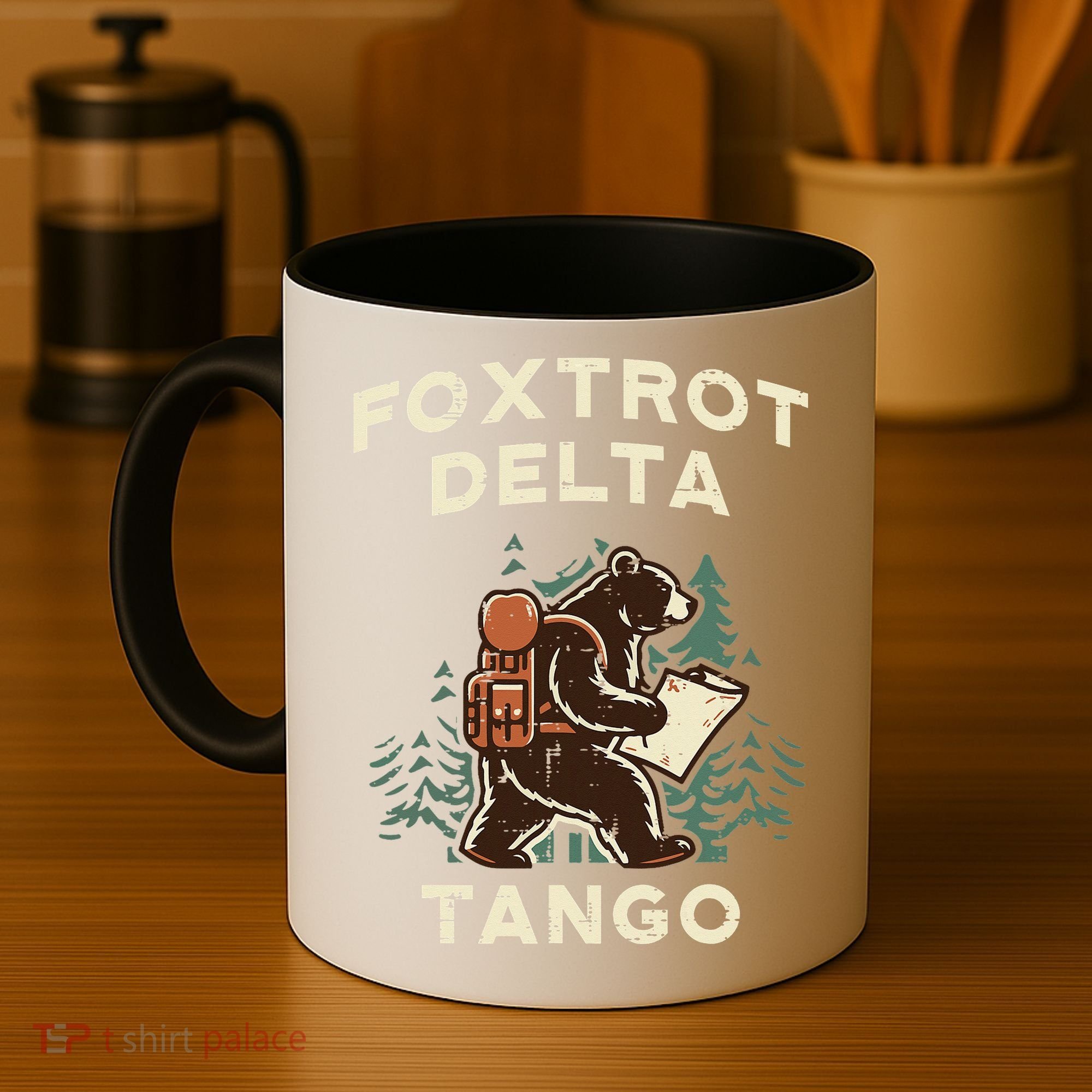 Protest Foxtrot Delta Tango Bear Resist Anti Women Coffee Mug