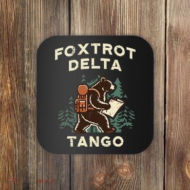 Protest Foxtrot Delta Tango Bear Resist Anti Women Coaster