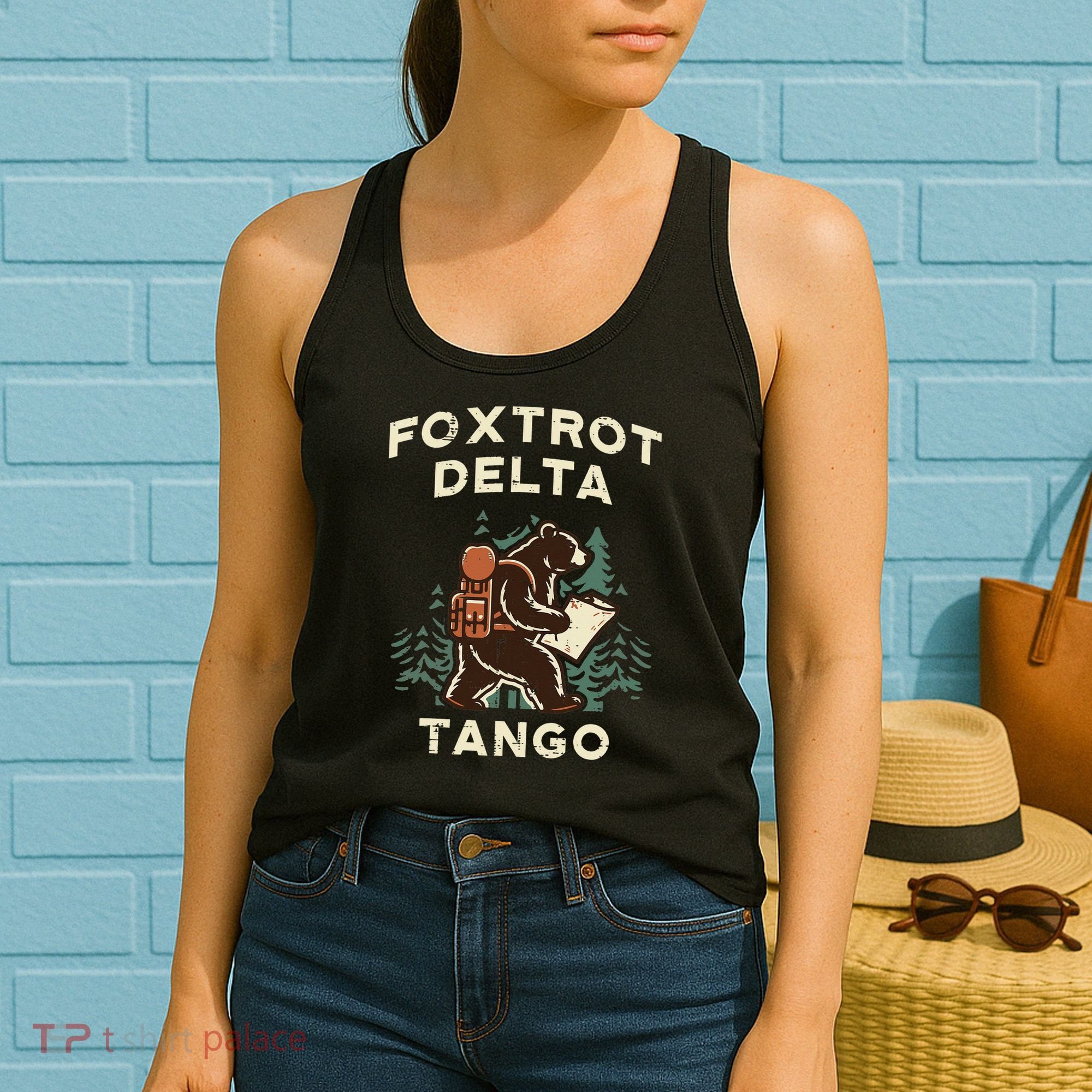 Protest Foxtrot Delta Tango Bear Resist Anti Women Women's Tank Top