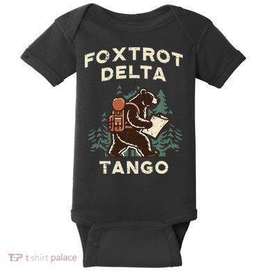 Protest Foxtrot Delta Tango Bear Resist Anti Women Baby Bodysuit