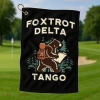 Protest Foxtrot Delta Tango Bear Resist Anti Women Golf Towel thumb 1