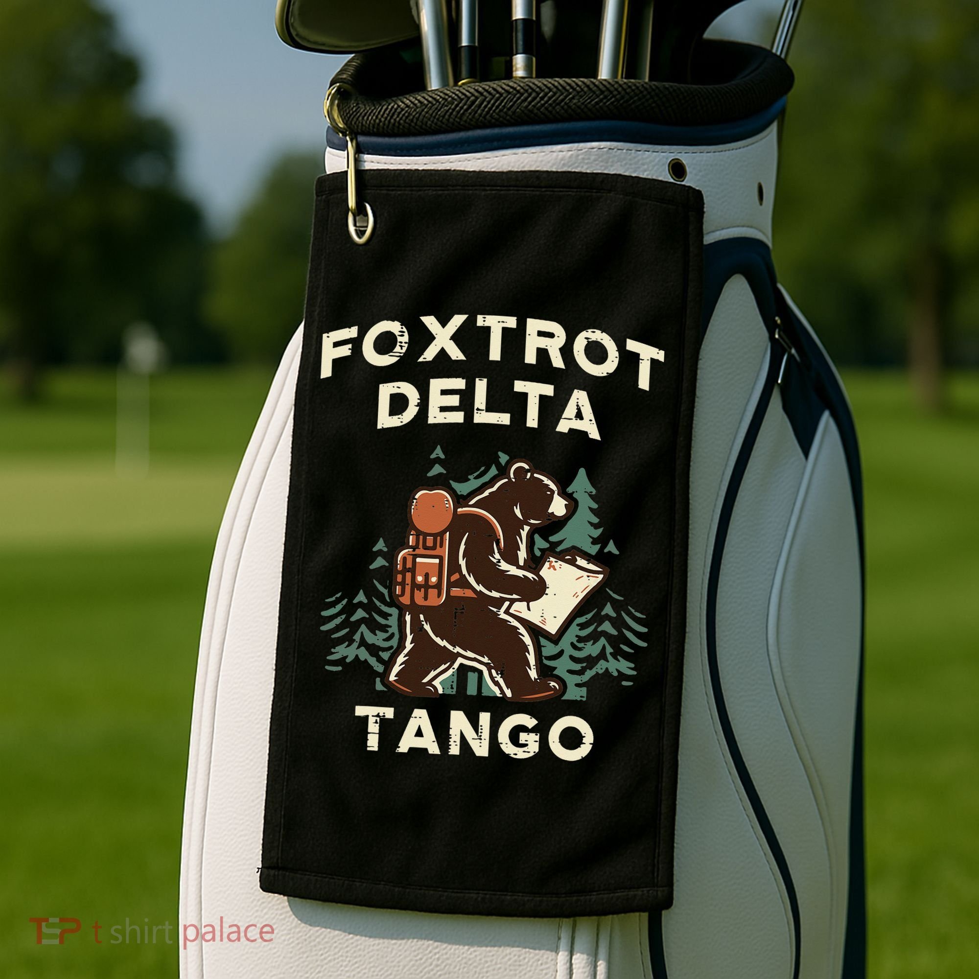 Protest Foxtrot Delta Tango Bear Resist Anti Women Golf Towel