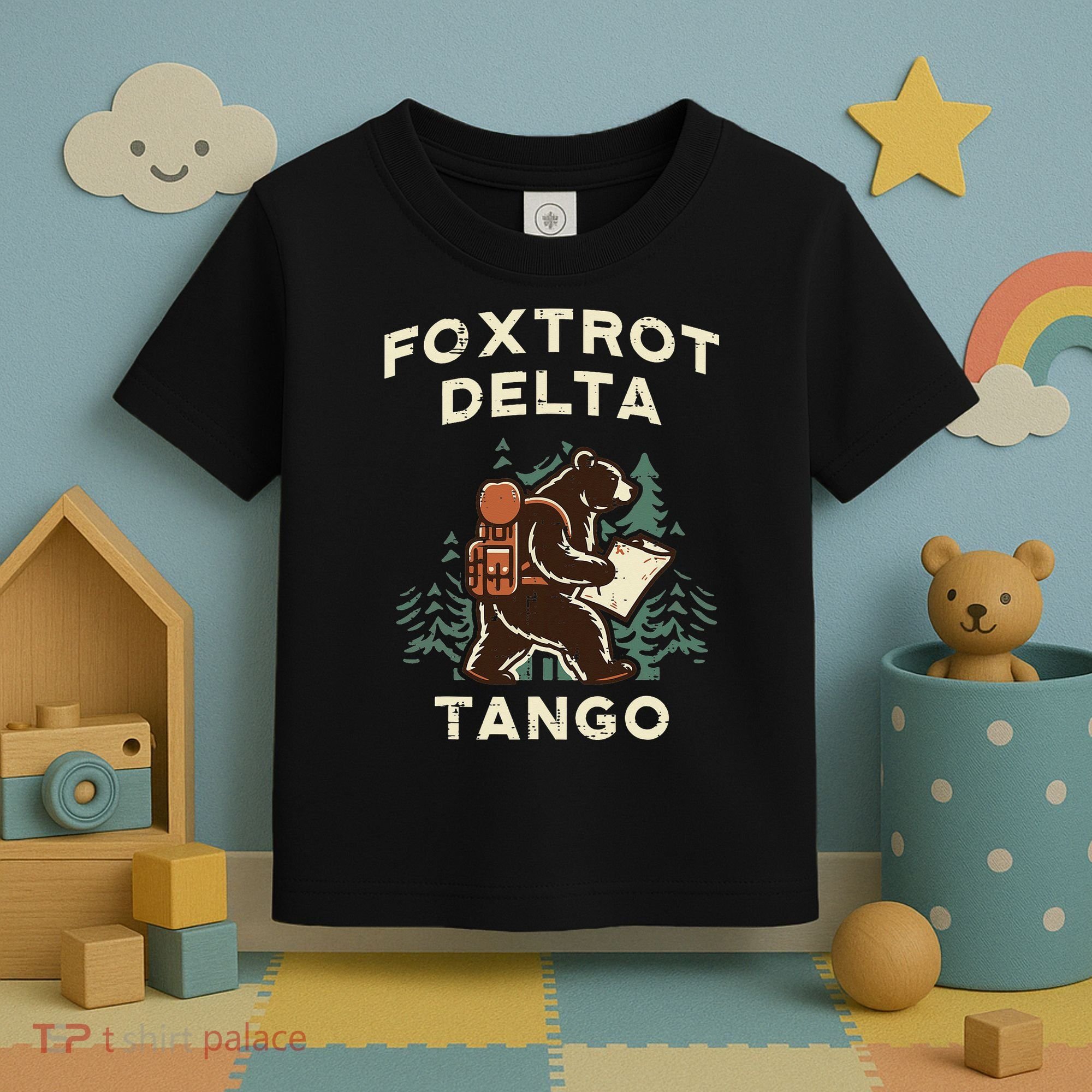Protest Foxtrot Delta Tango Bear Resist Anti Women Toddler T-Shirt