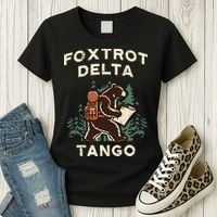 Protest Foxtrot Delta Tango Bear Resist Anti Women Women's T-Shirt thumb 3