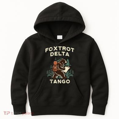 Protest Foxtrot Delta Tango Bear Resist Anti Women Kids Hoodie