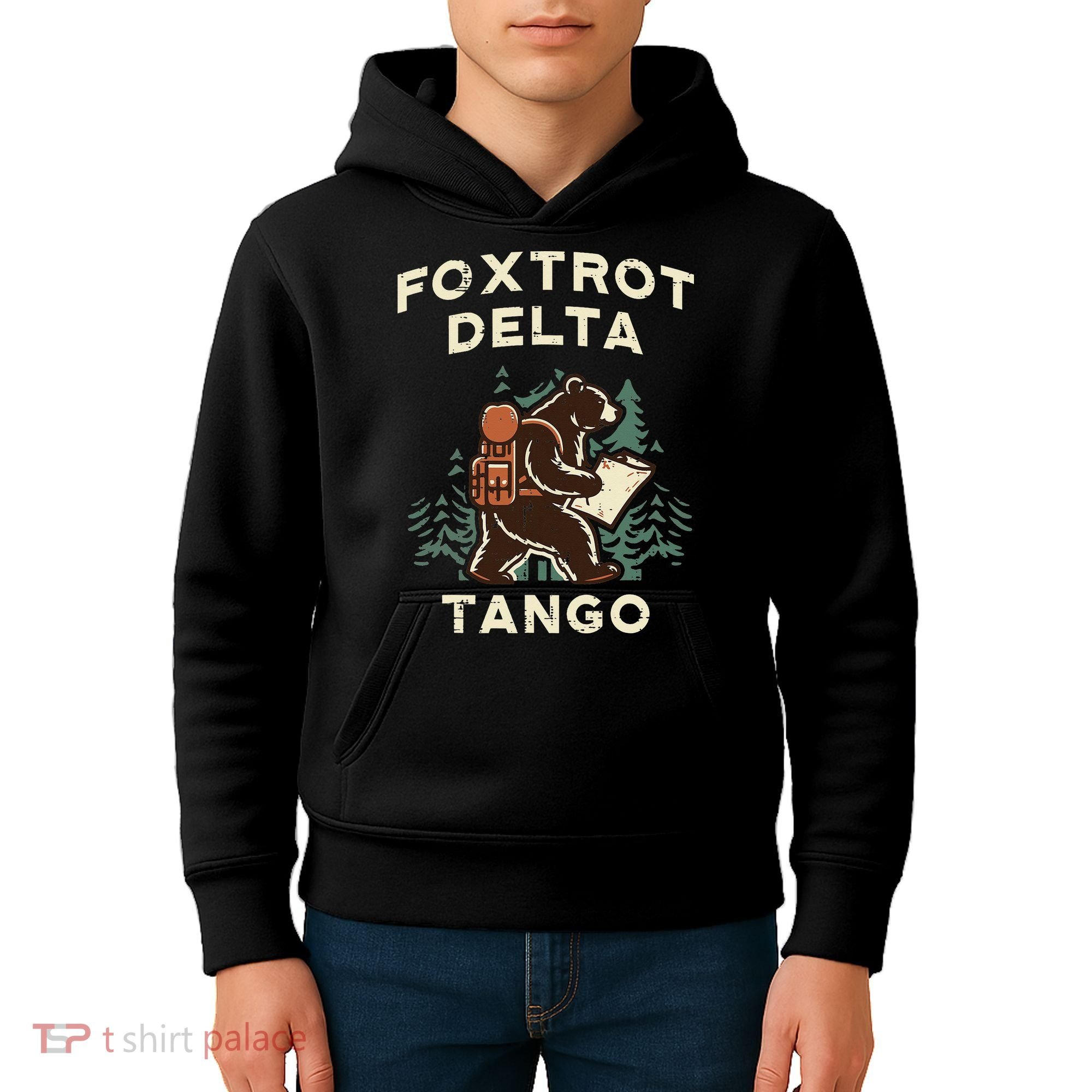 Protest Foxtrot Delta Tango Bear Resist Anti Women Kids Hoodie