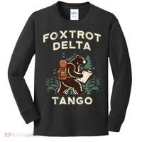 Protest Foxtrot Delta Tango Bear Resist Anti Women Kids Long Sleeve Shirt thumb 0