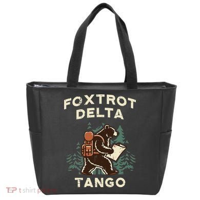 Protest Foxtrot Delta Tango Bear Resist Anti Women Tote Bag