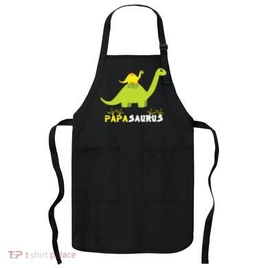 Papasaurus Funny Dinosaur Dad Papa Saurus Father's Day Apron
