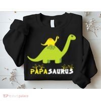 Papasaurus Funny Dinosaur Dad Papa Saurus Father's Day Sweatshirt thumb 2