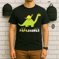 Papasaurus Funny Dinosaur Dad Papa Saurus Father's Day T-Shirt thumb 6