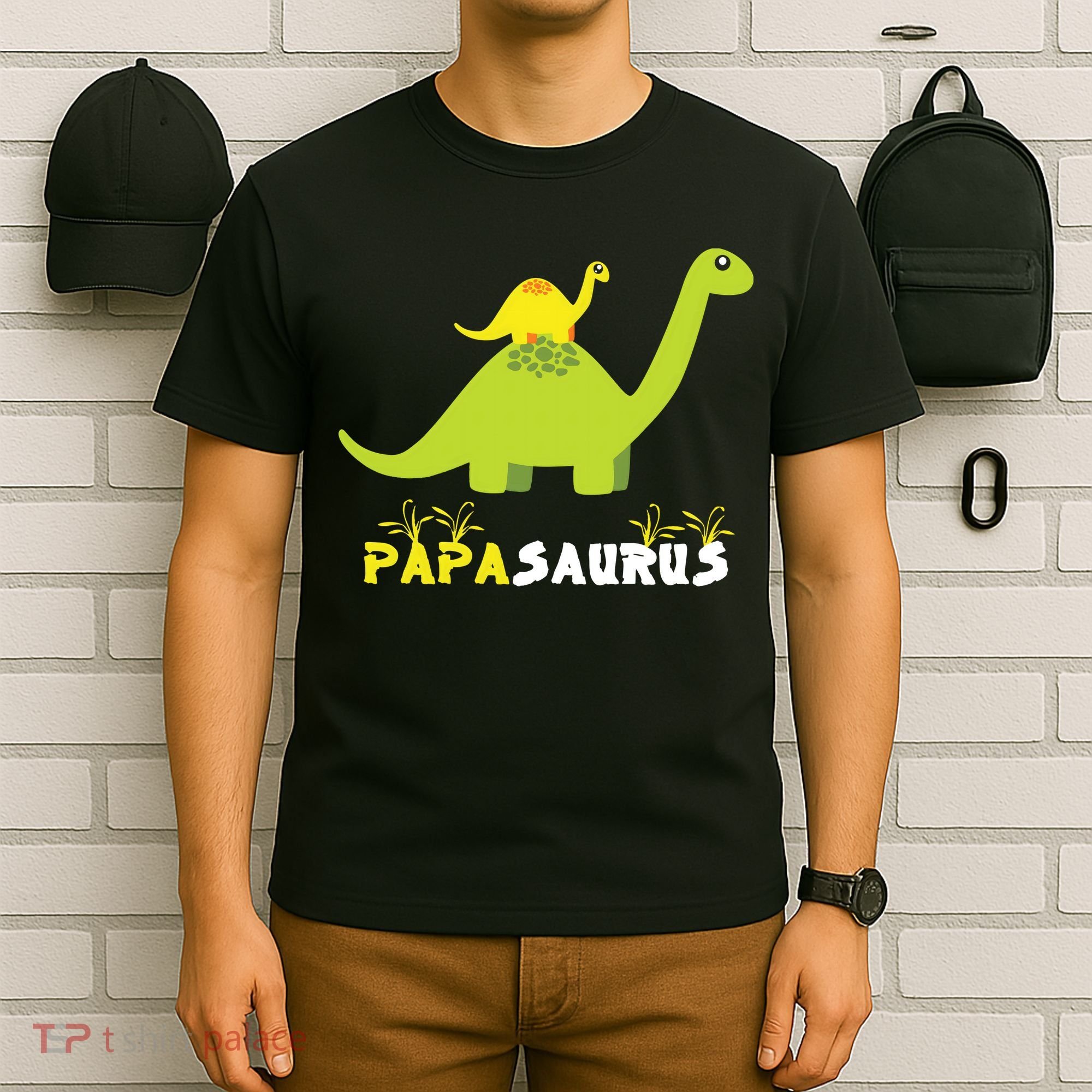 Papasaurus Funny Dinosaur Dad Papa Saurus Father's Day T-Shirt