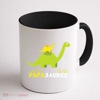 Papasaurus Funny Dinosaur Dad Papa Saurus Father's Day Coffee Mug thumb 1