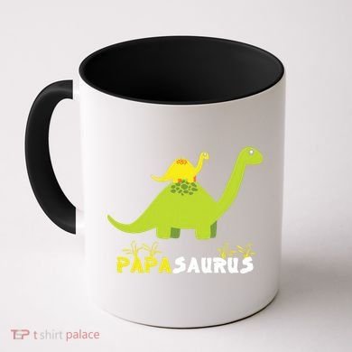 Papasaurus Funny Dinosaur Dad Papa Saurus Father's Day Coffee Mug