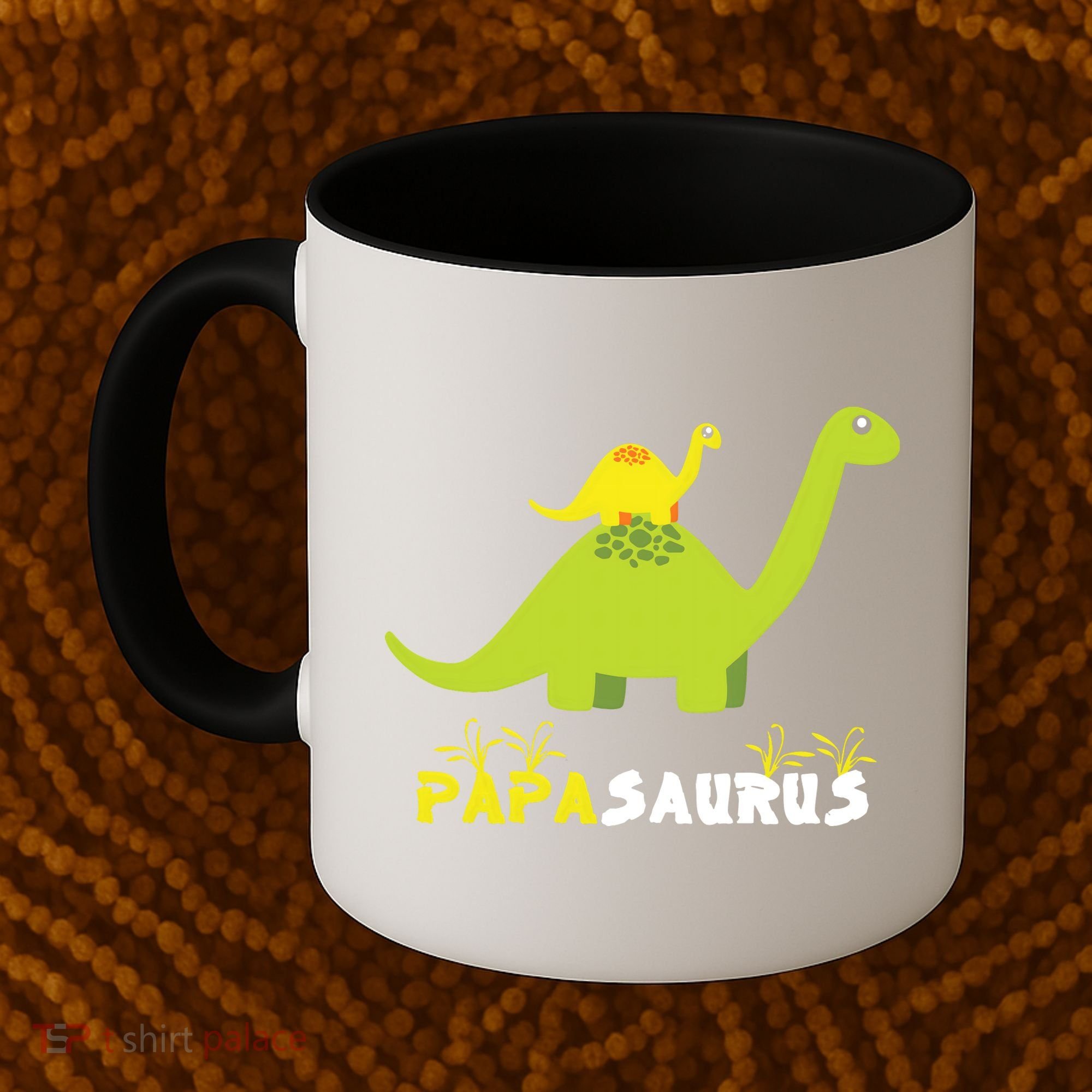 Papasaurus Funny Dinosaur Dad Papa Saurus Father's Day Coffee Mug