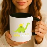 Papasaurus Funny Dinosaur Dad Papa Saurus Father's Day Coffee Mug thumb 3