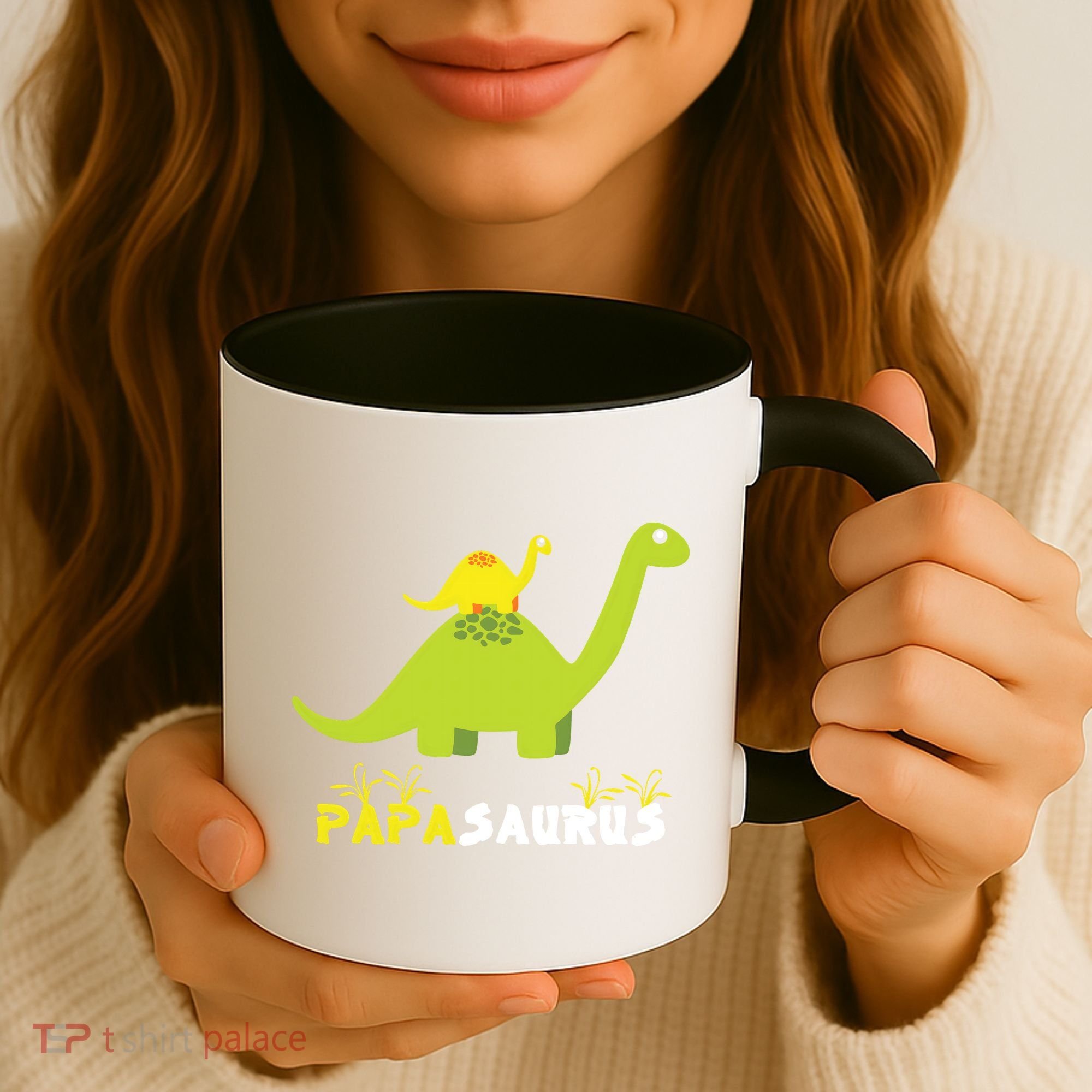 Papasaurus Funny Dinosaur Dad Papa Saurus Father's Day Coffee Mug