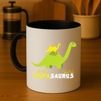 Papasaurus Funny Dinosaur Dad Papa Saurus Father's Day Coffee Mug thumb 4