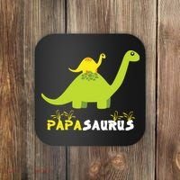Papasaurus Funny Dinosaur Dad Papa Saurus Father's Day Coaster thumb 0