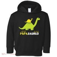 Papasaurus Funny Dinosaur Dad Papa Saurus Father's Day Toddler Hoodie thumb 0