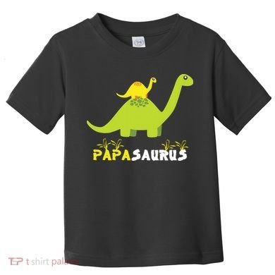 Papasaurus Funny Dinosaur Dad Papa Saurus Father's Day Toddler T-Shirt