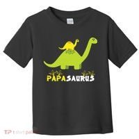 Papasaurus Funny Dinosaur Dad Papa Saurus Father's Day Toddler T-Shirt thumb 0
