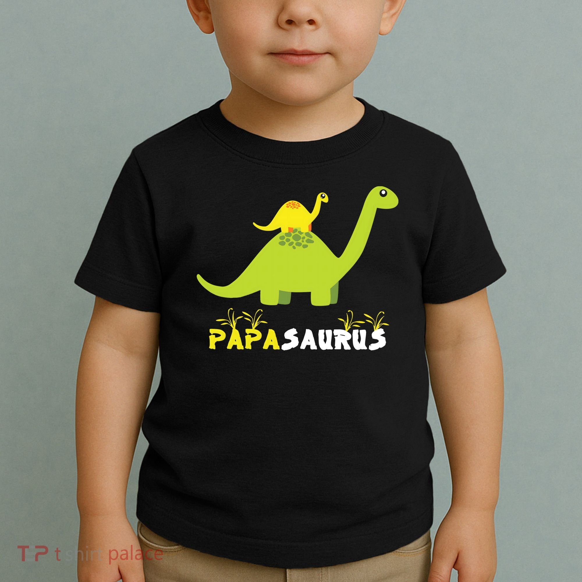 Papasaurus Funny Dinosaur Dad Papa Saurus Father's Day Toddler T-Shirt