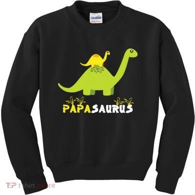 Papasaurus Funny Dinosaur Dad Papa Saurus Father's Day Kids Sweatshirt