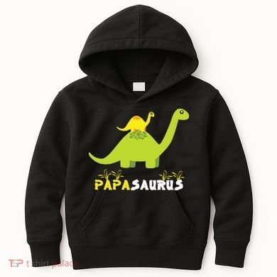 Papasaurus Funny Dinosaur Dad Papa Saurus Father's Day Kids Hoodie