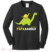 Papasaurus Funny Dinosaur Dad Papa Saurus Father's Day Kids Long Sleeve Shirt thumb 0
