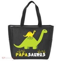 Papasaurus Funny Dinosaur Dad Papa Saurus Father's Day Tote Bag thumb 0