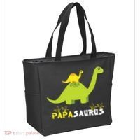 Papasaurus Funny Dinosaur Dad Papa Saurus Father's Day Tote Bag thumb 2